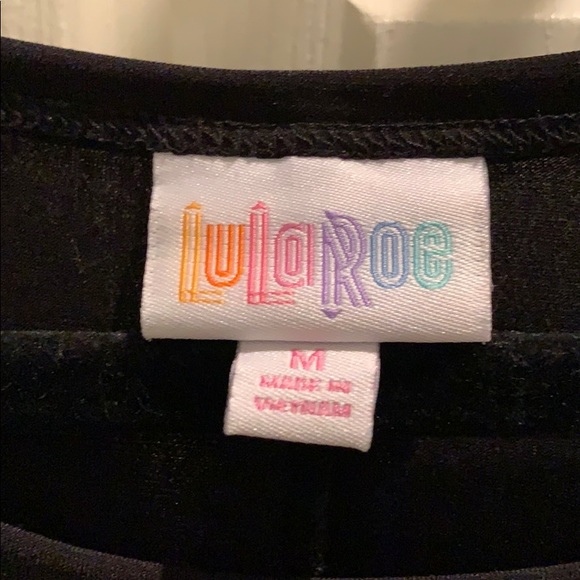 LuLaRoe solid black Carly M. Like new - Picture 3 of 4